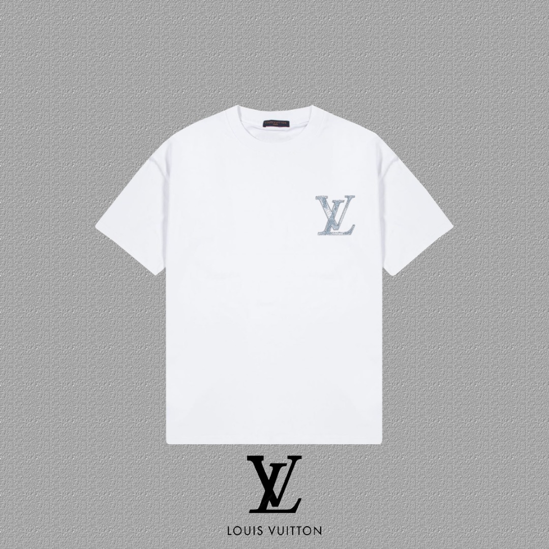 P70 [Louis vuitton Louis Vuitton] Camiseta de manga corta con letras LV nueva de primavera/verano 2026FW, tela de algod…