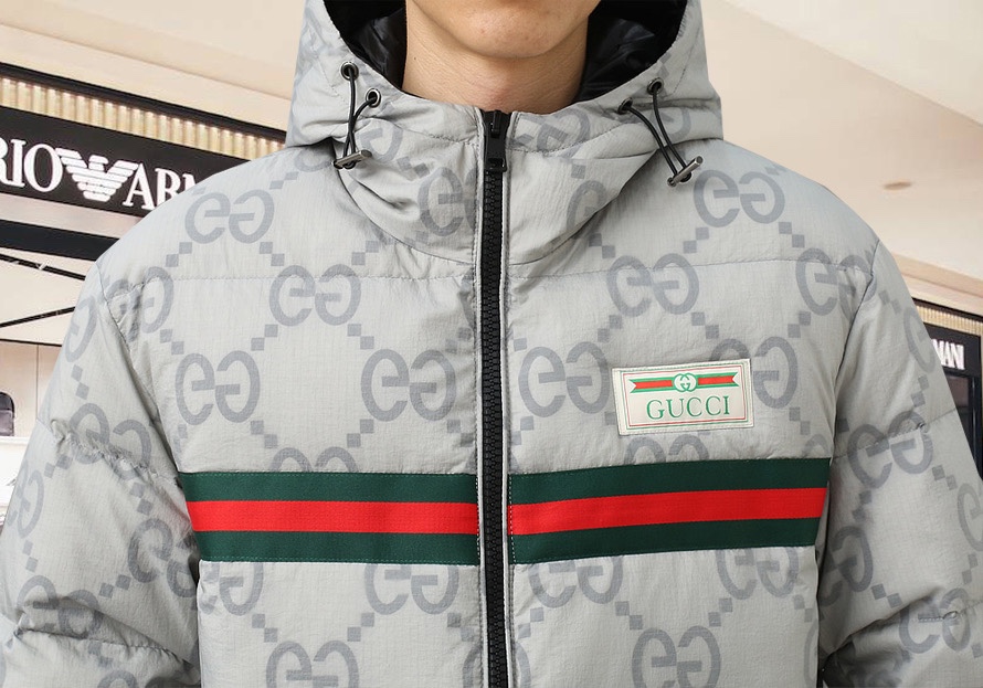 ， 古奇 秋冬新款🆕情侣款羽绒服 原版11订制五金配件、全进口原版定制、 欢迎专柜对比✨ 绝对的高品质 