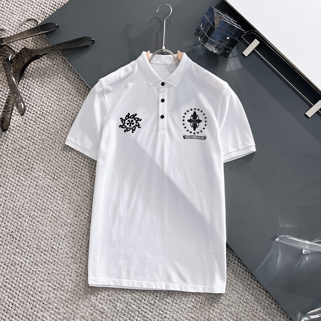 Louis Vuitton Clothing Polo T-Shirt White Summer Collection Short Sleeve