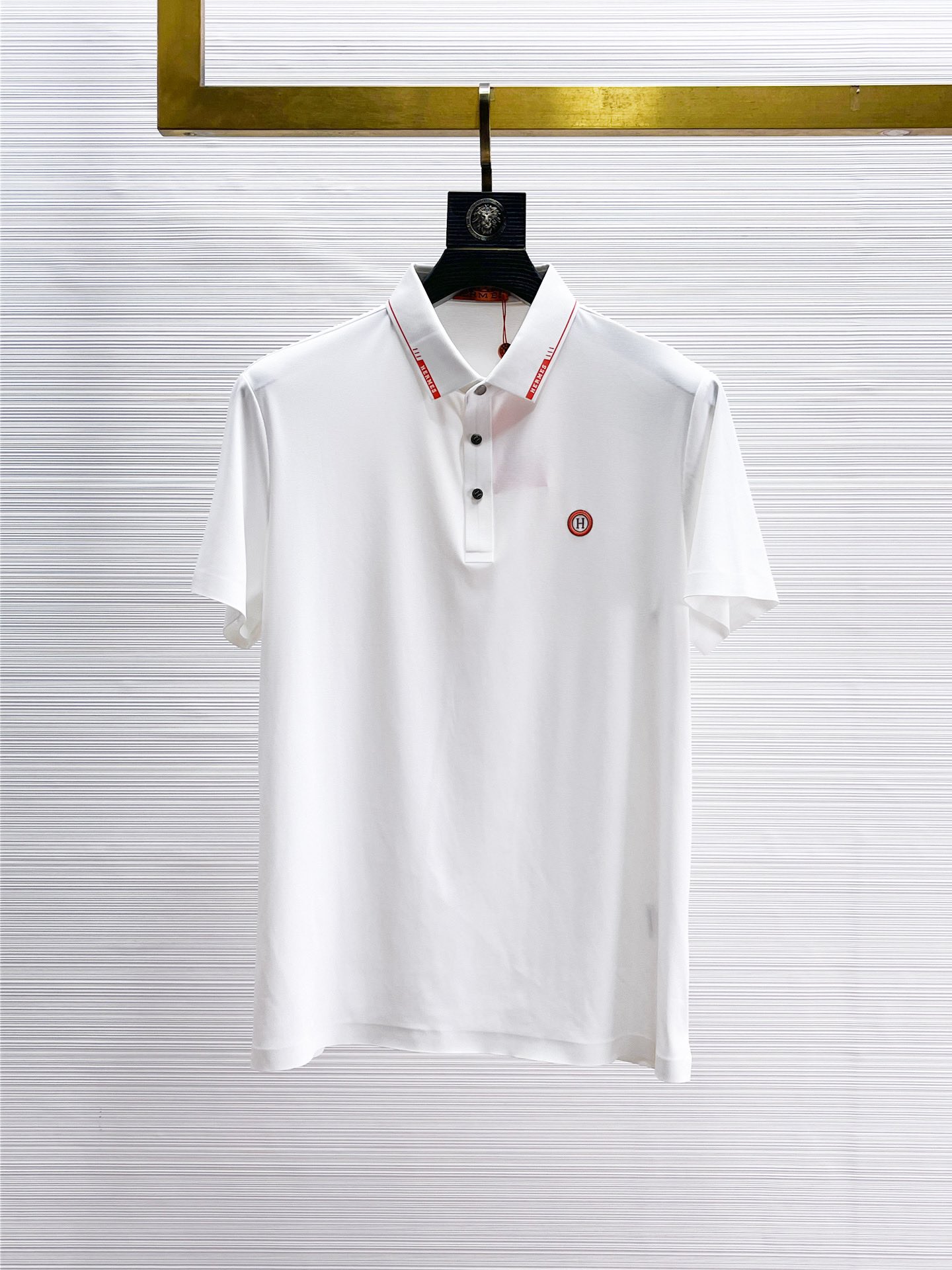 Hermes Vêtements Polo T-Shirt Réplique de concepteur haute qualité
 Blanc Série d’été Manches courtes