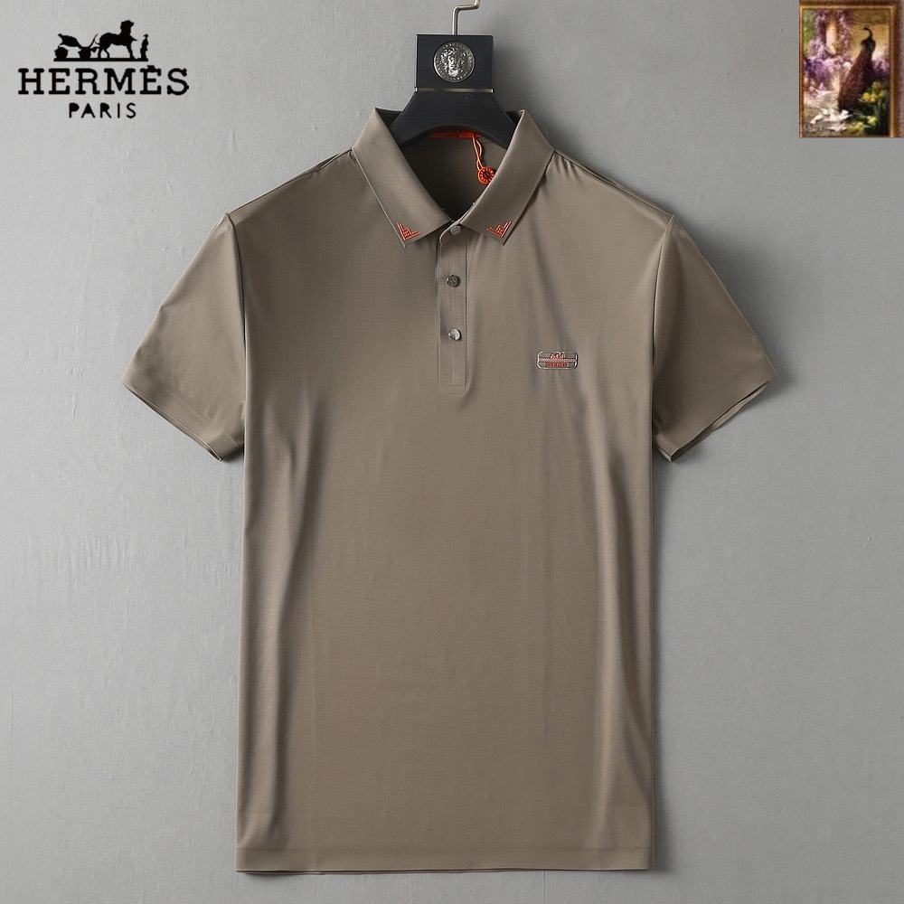 Trouver des répliques
 Hermes Vêtements Polo T-Shirt Blanc Série d’été Manches courtes
