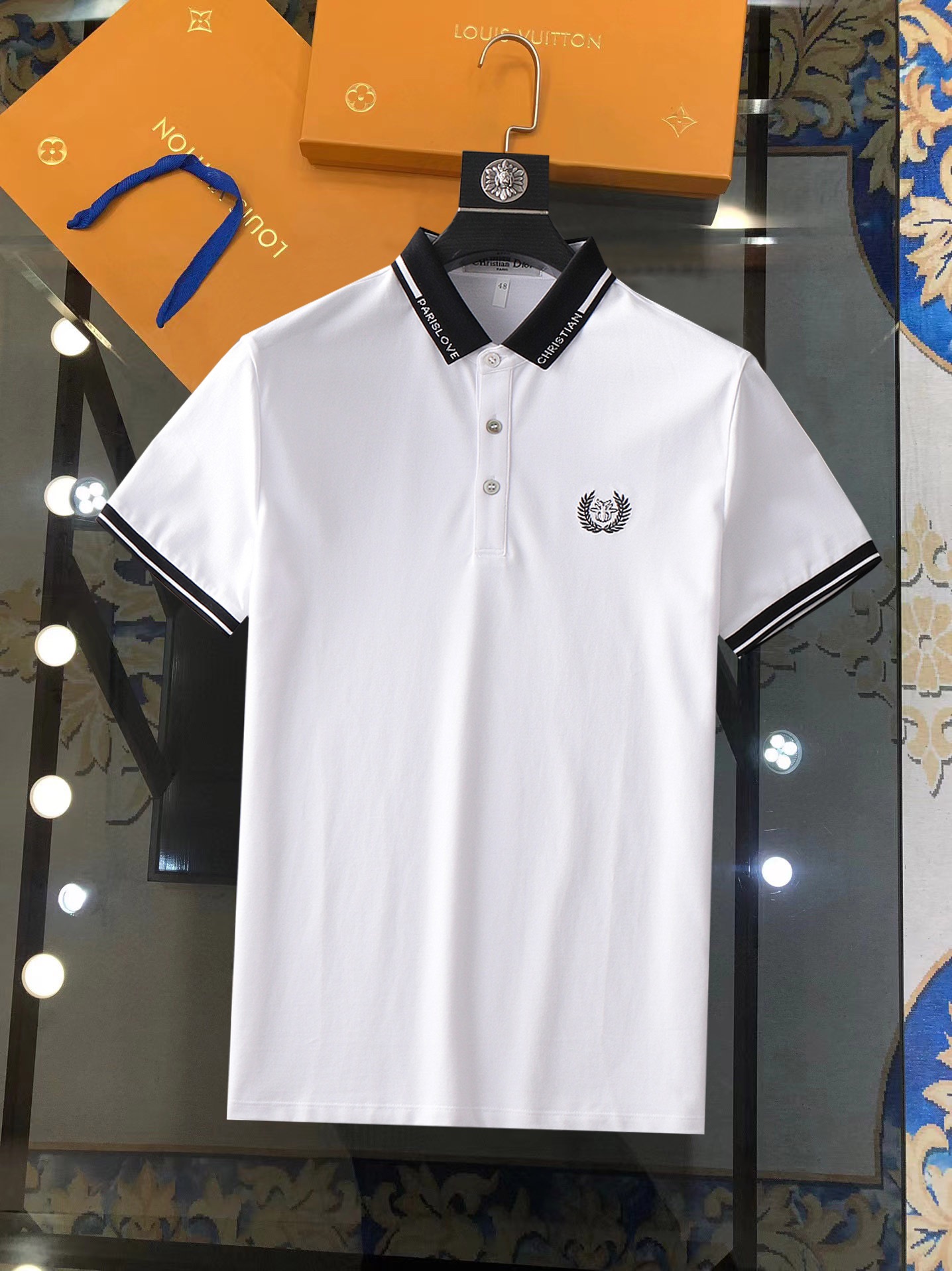 Dior Kleding Polo T-Shirt Wit Zomercollectie Korte mouw