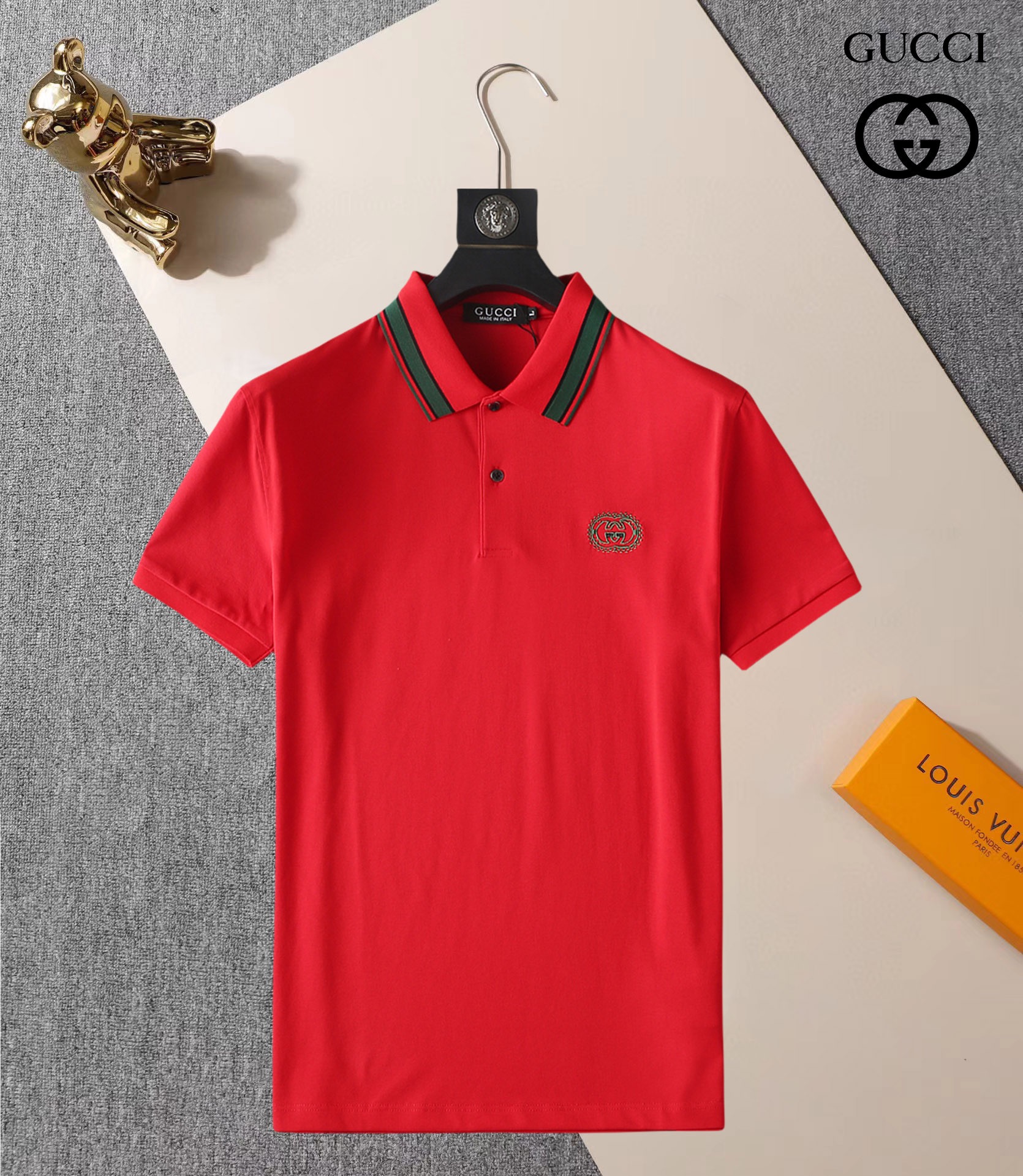 Gucci Kleidung Polo T-Shirt Weiß Sommerkollektion Kurzarm