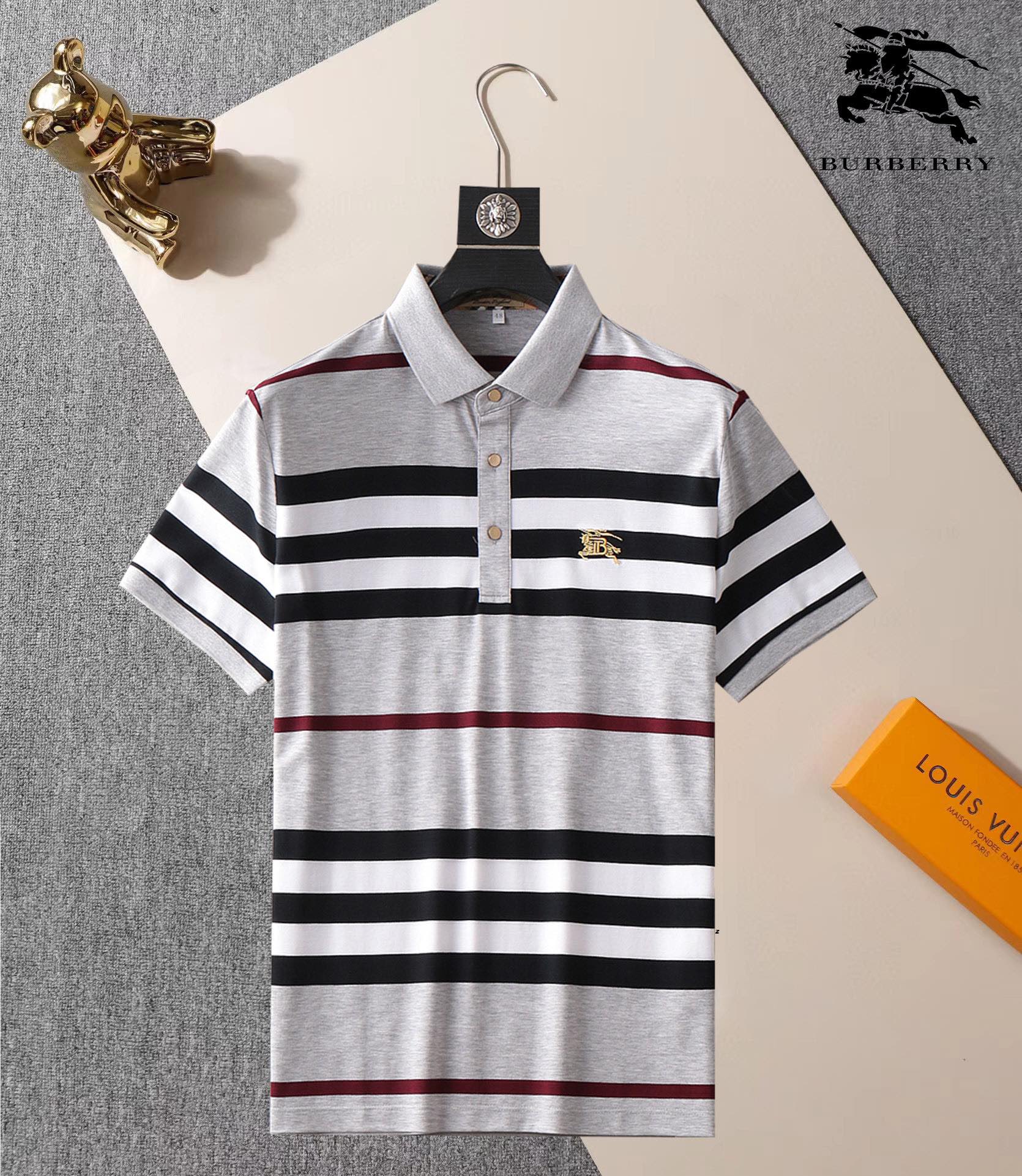 Burberry Kleidung Polo T-Shirt Weiß Sommerkollektion Kurzarm