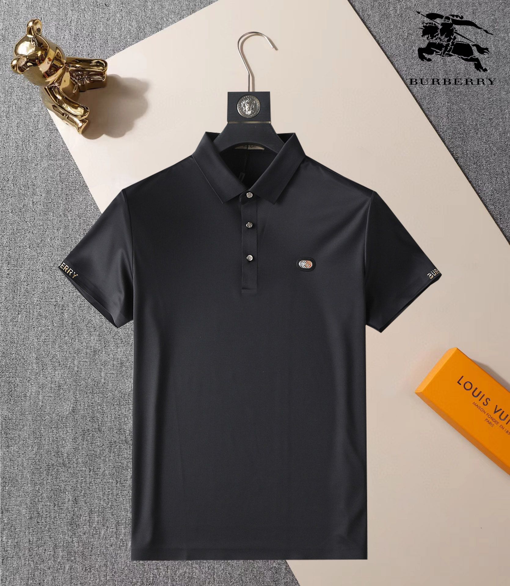 Burberry Kleidung Polo T-Shirt Hohe Qualität perfekt
 Weiß Sommerkollektion Kurzarm