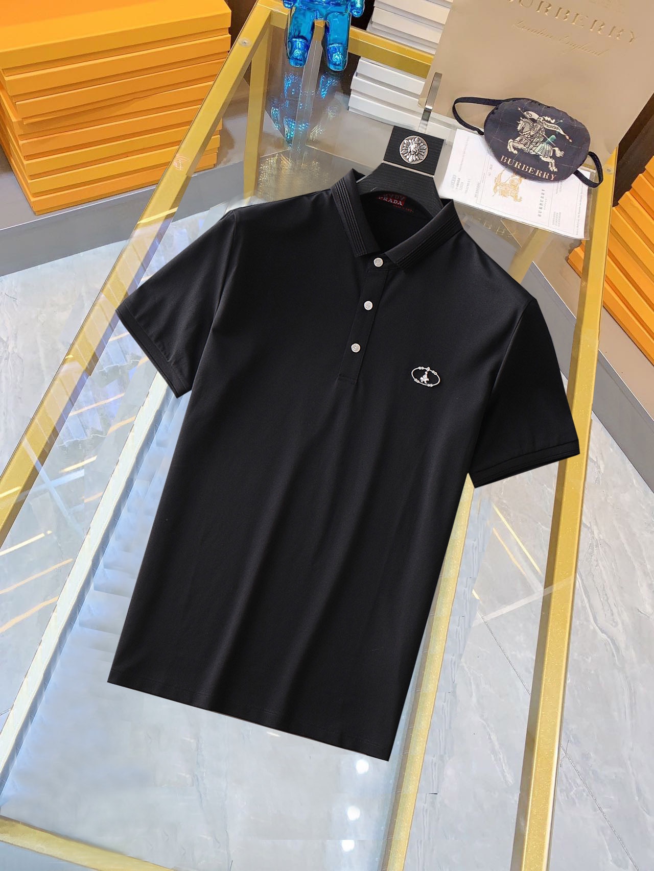 Hoe kwaliteit
 Prada Kleding Polo T-Shirt Wit Zomercollectie Korte mouw