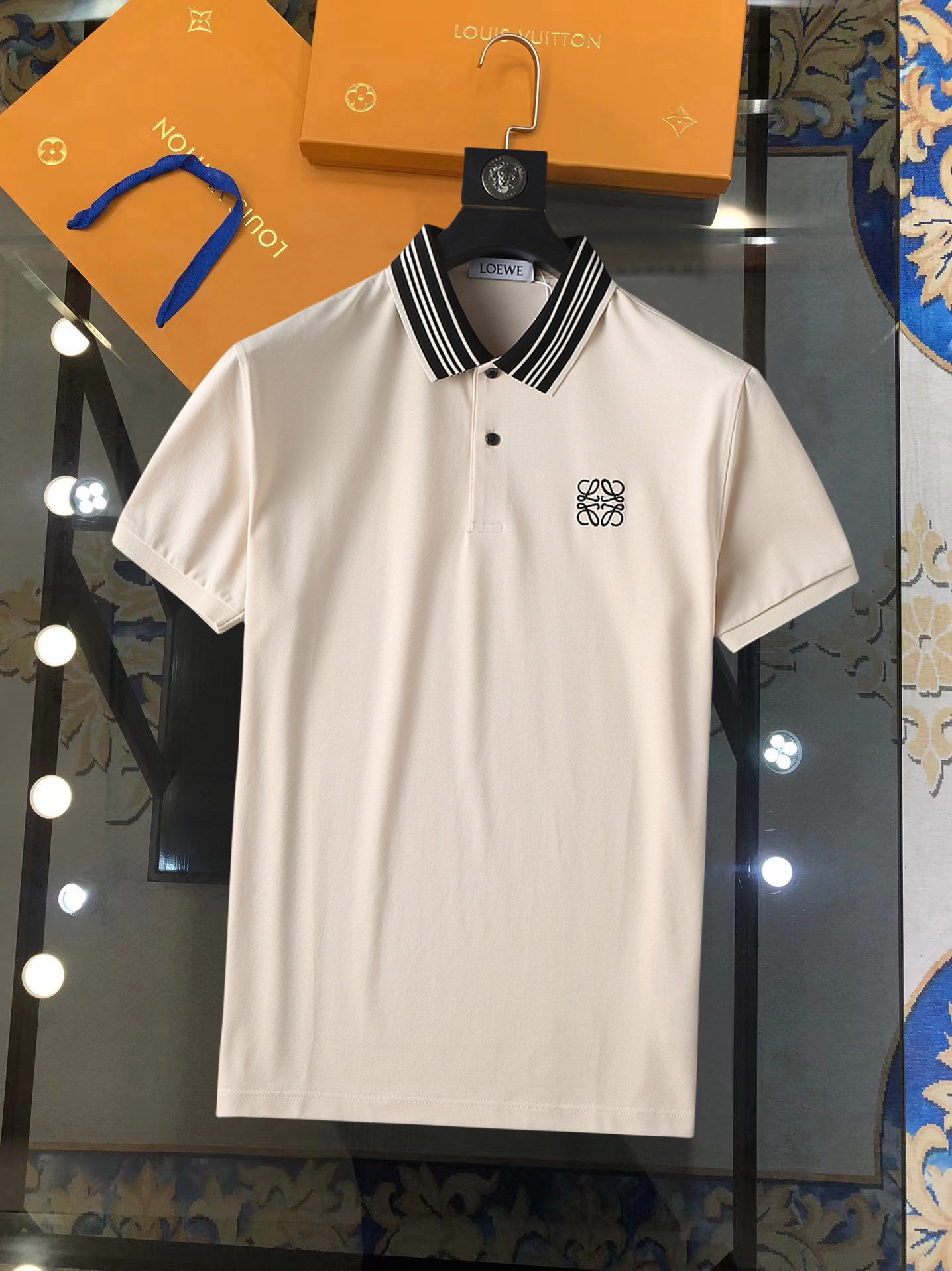 Loewe Kleding Polo T-Shirt Wit Zomercollectie Korte mouw