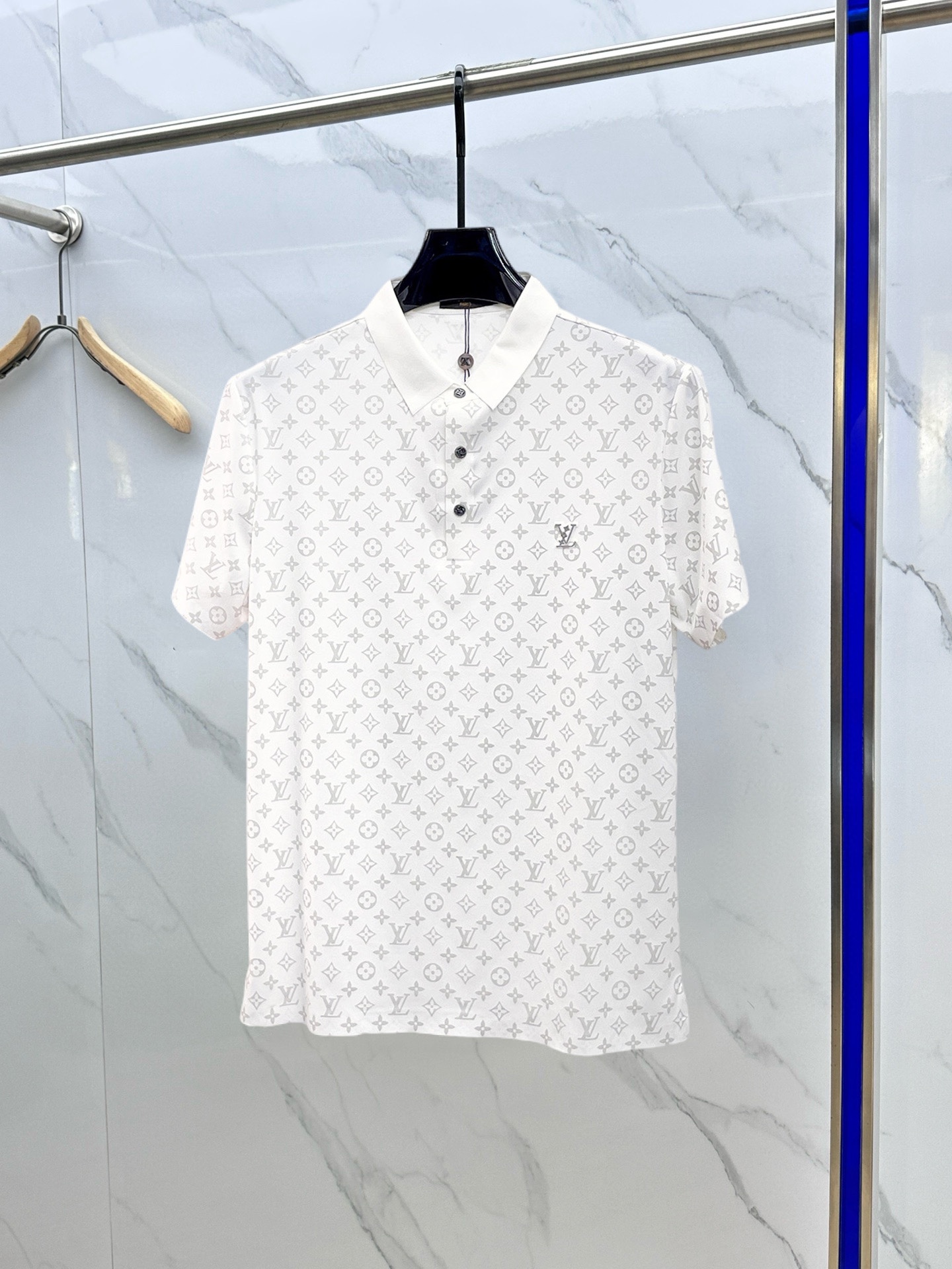 Louis Vuitton Kleding Polo T-Shirt Wit Zomercollectie Korte mouw