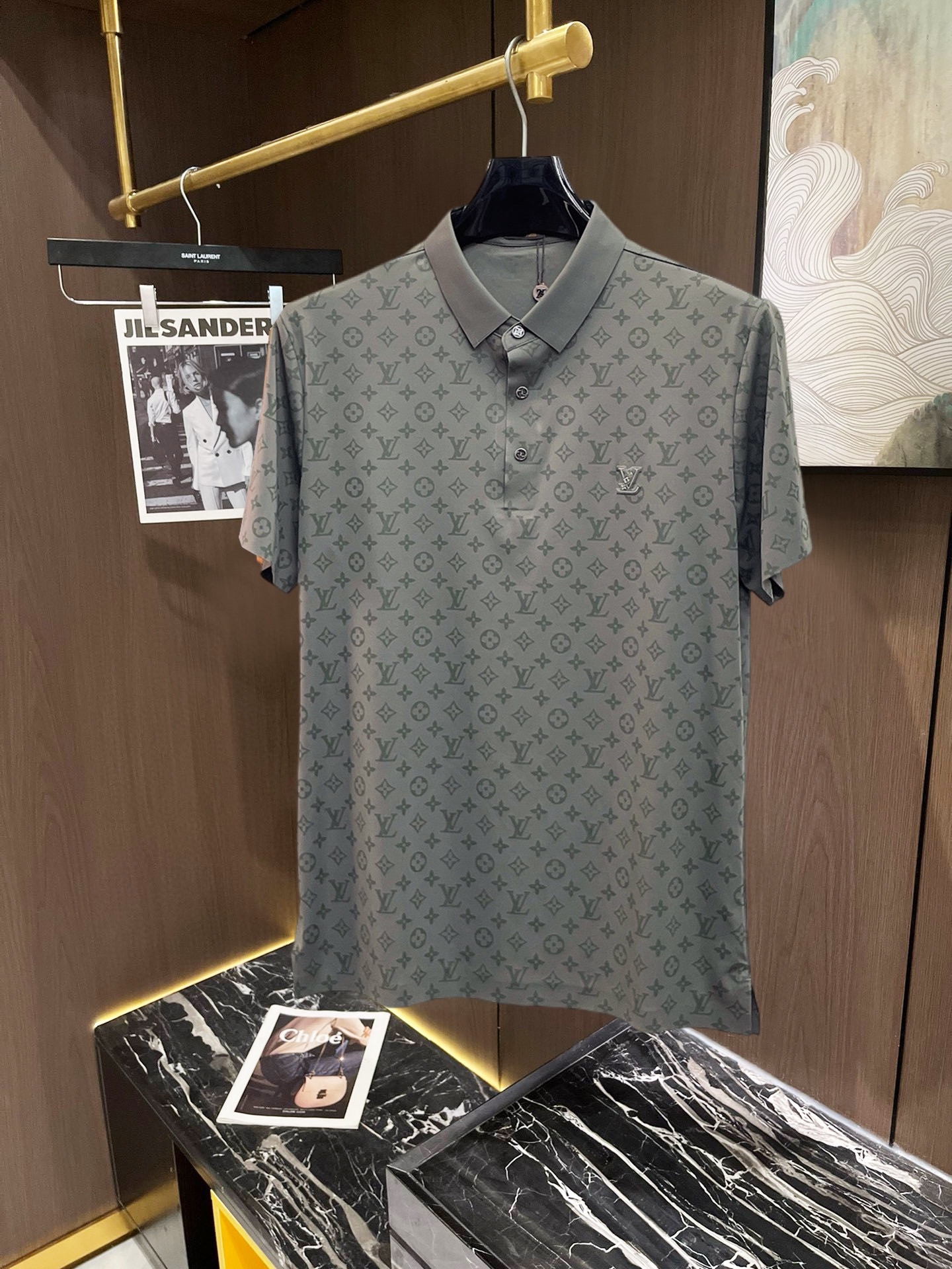 Louis Vuitton Ropa Polo Camiseta Blanco Colección de verano Manga corta