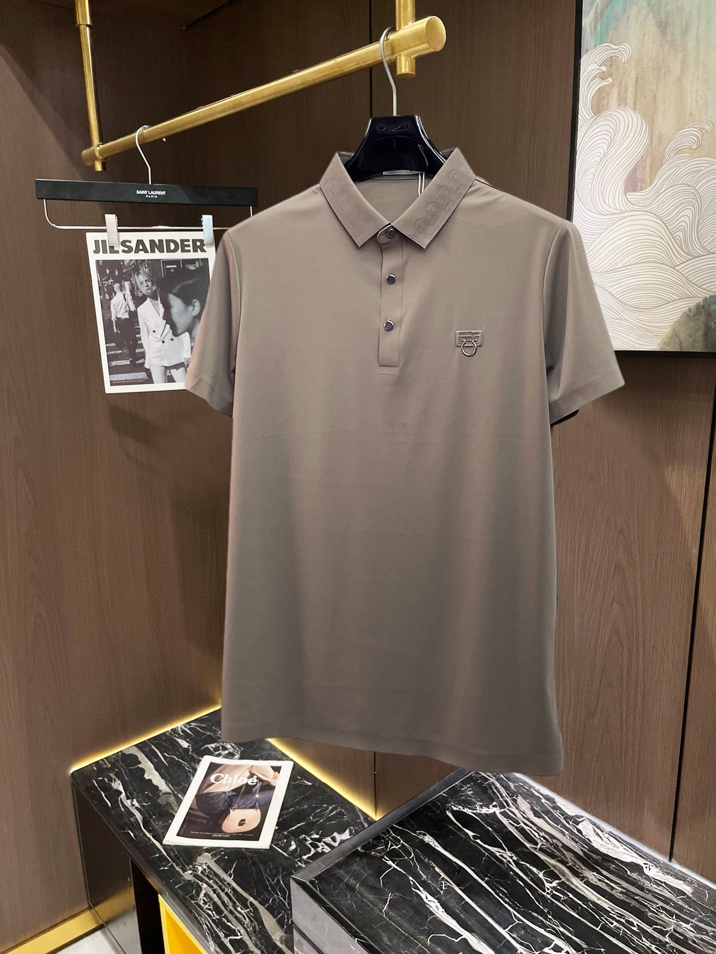 Ferragamo Ropa Polo Camiseta Blanco Colección de verano Manga corta