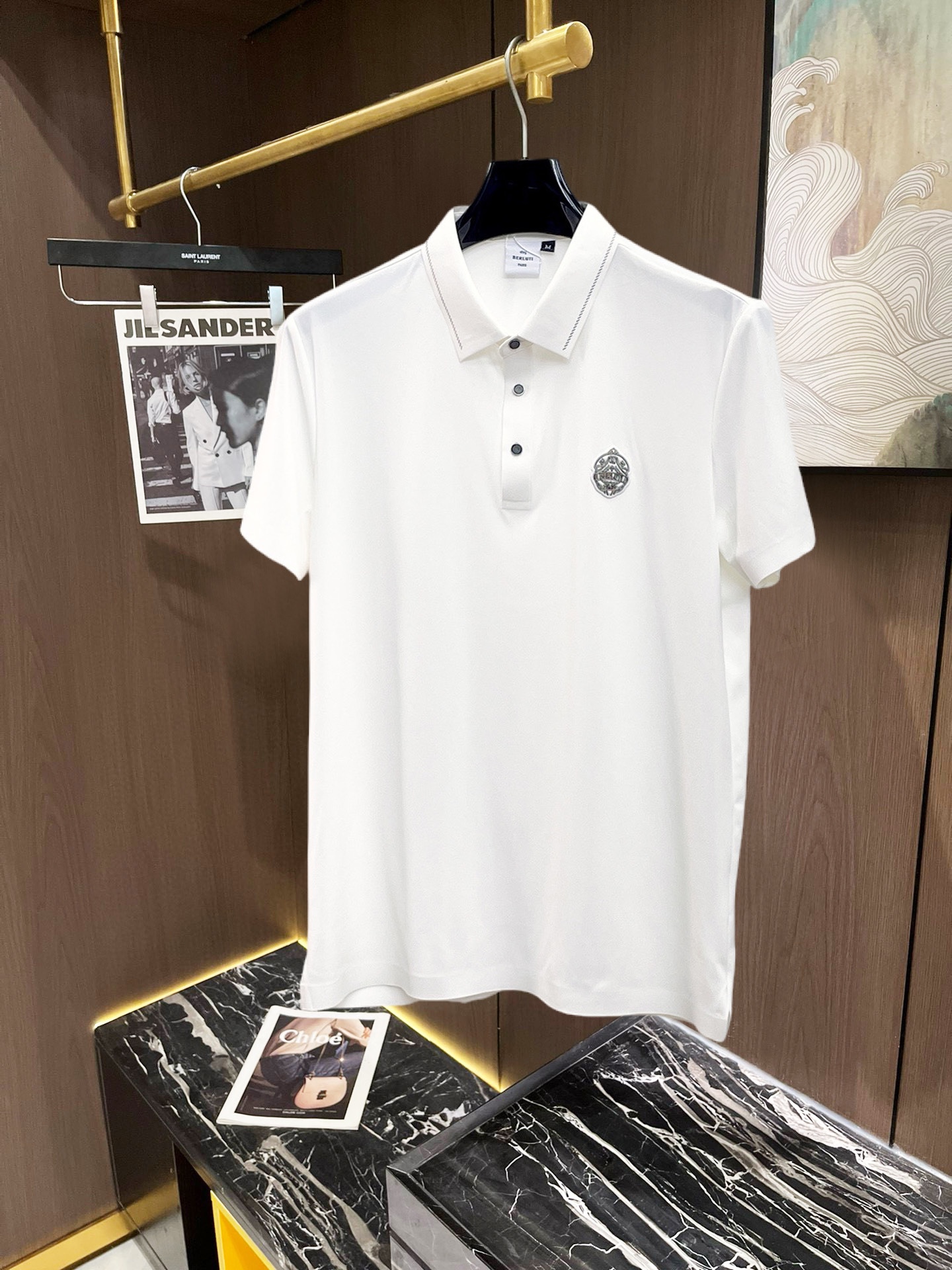 Berluti Ropa Polo Camiseta Blanco Colección de verano Manga corta