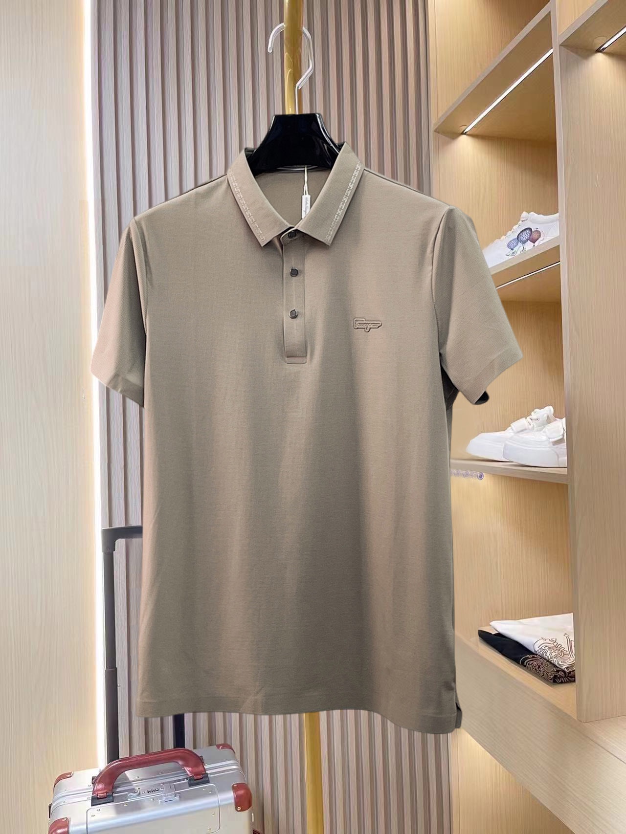 Ferragamo Kleidung Polo T-Shirt Weiß Sommerkollektion Kurzarm