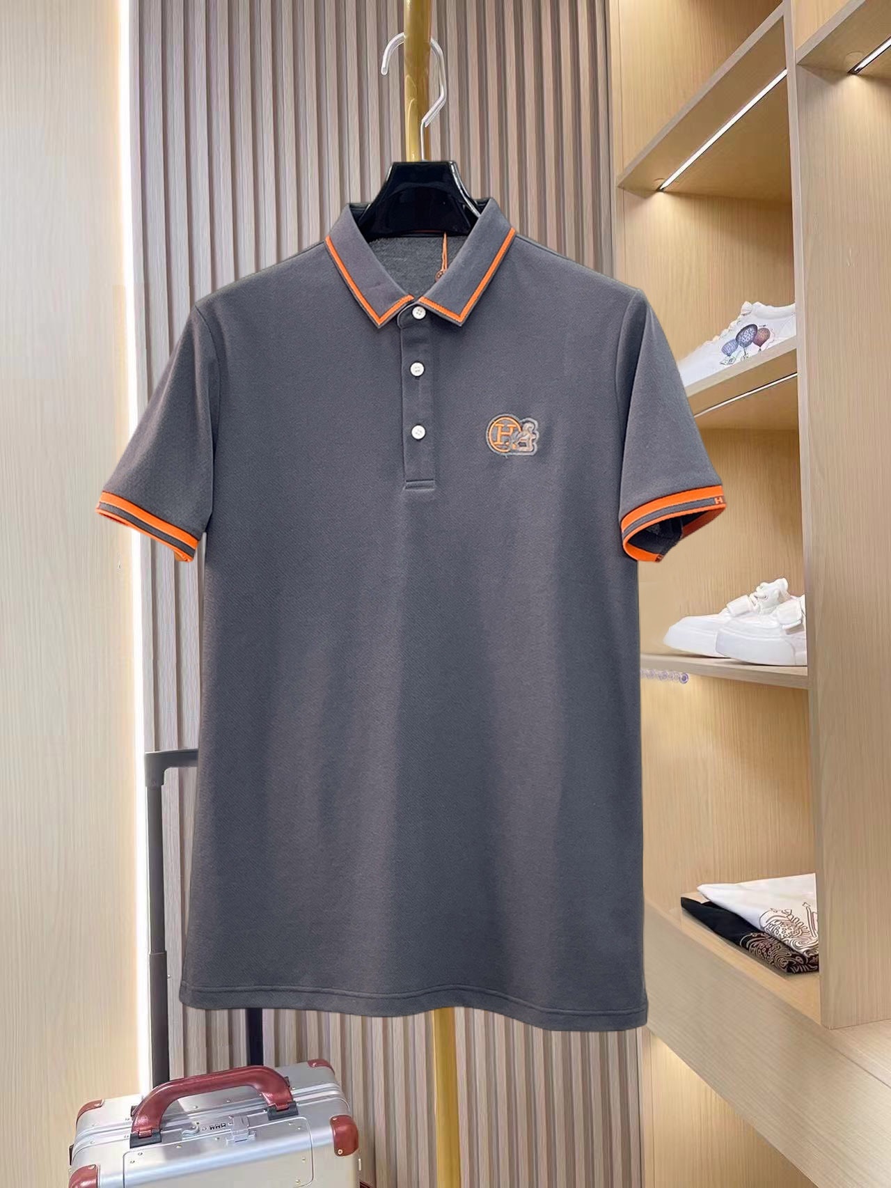 Hermes Kleidung Polo T-Shirt Weiß Sommerkollektion Kurzarm