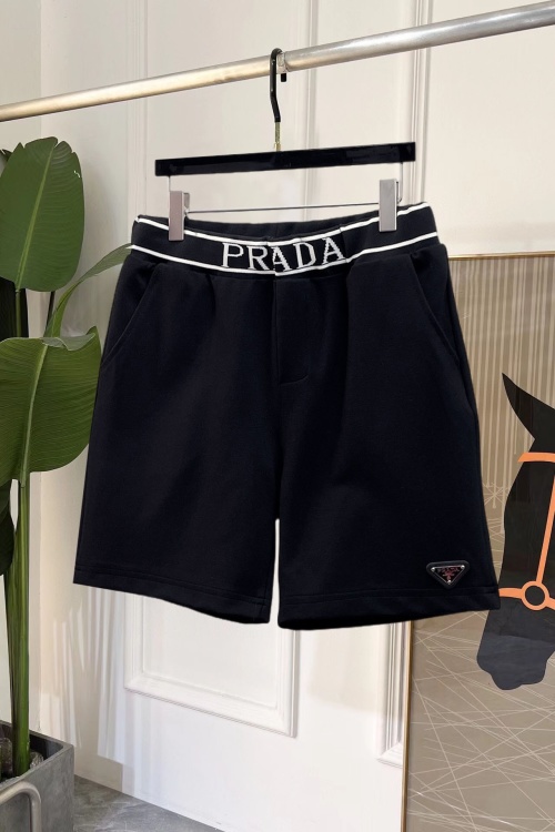 Prada Men's 2025 Summer Collection Casual Shorts with Logo Waistband 1 Prada Men's 2025 Summer Collection Casual Shorts with Logo Waistband
