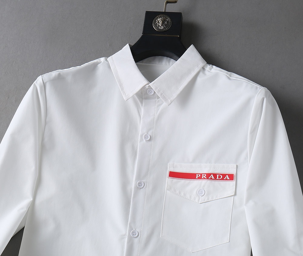 Prada 2025 Spring Men's Long Sleeve Casual Shirt - Premium Cotton 5 i1727346473 414 1