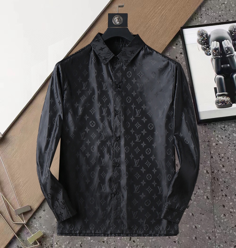 2024 AAA Replica Aangepast
 Louis Vuitton Kleding Overhemden Nepontwerper
 Mannen Katoen Herfstcollectie Fashion Lange mouw