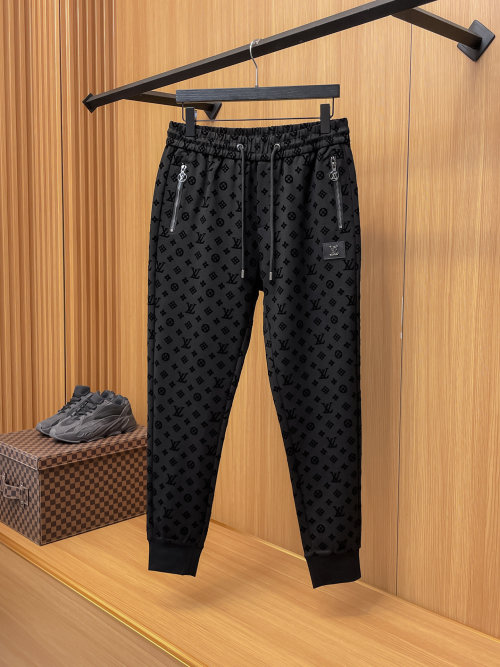 Louis Vuitton Men's Classic Logo Black Joggers, Luxury Casual Pants 1 Louis Vuitton Men’s Classic Logo Black Joggers, Luxury Casual Pants