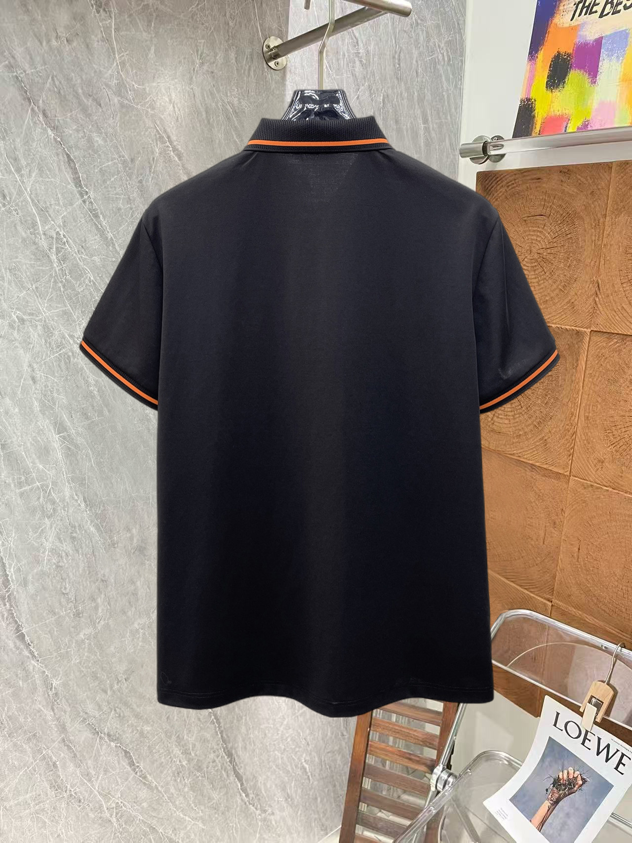 Hermès 爱马仕 高端商务 白领 单位人士必入单品 无痕压胶冰丝休闲商务短袖Polo 科技面料