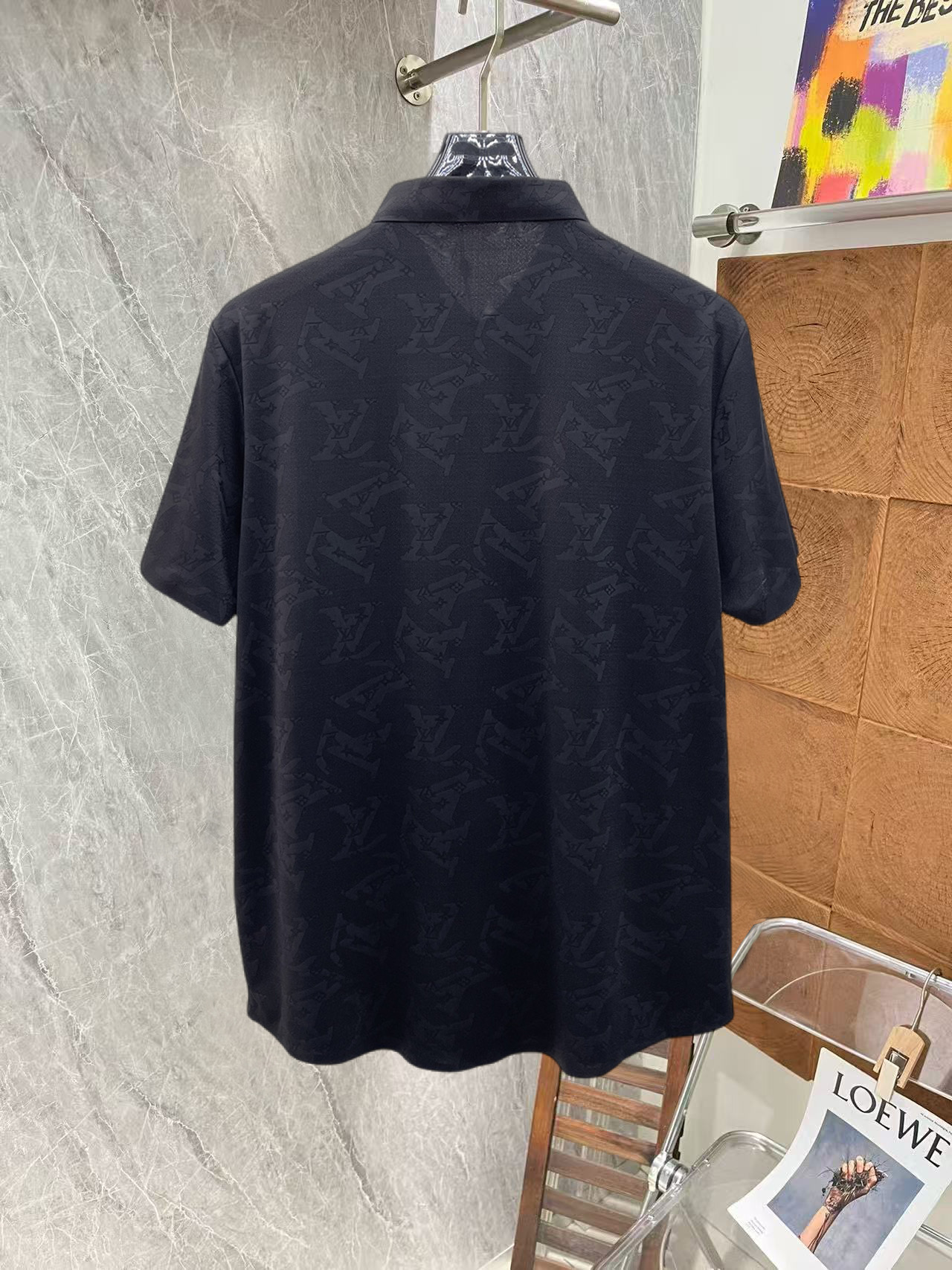 Louis Vuitton LV 高端商务 白领 单位人士必入单品 无痕压胶冰丝休闲商务短袖衬衫 科技面料 冰丝无痕