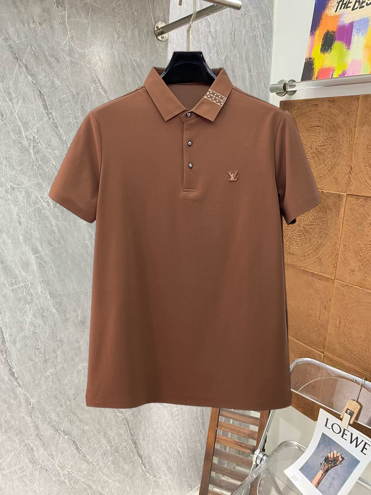 Louis Vuitton LV 高端商务 白领 单位人士必入单品 无痕压胶冰丝休闲商务短袖Polo 科技面料
