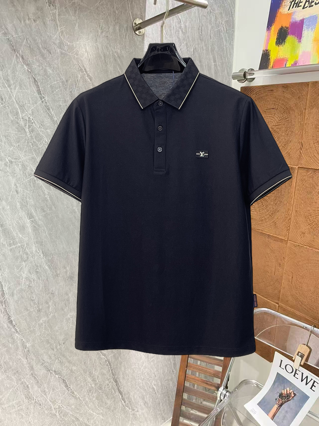 Louis Vuitton LV 高端商务 白领 单位人士必入单品 无痕压胶冰丝休闲商务短袖Polo 科技面料