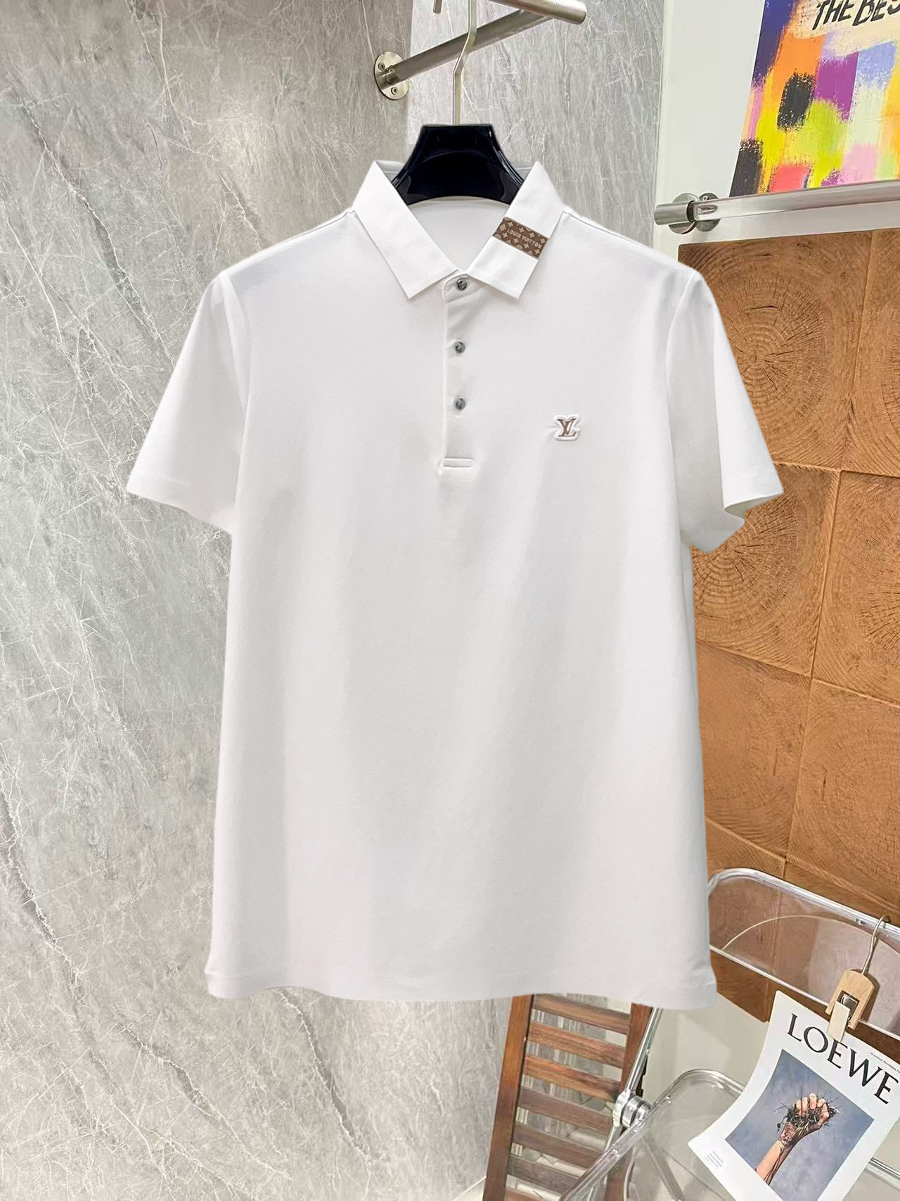 Louis Vuitton LV 高端商务 白领 单位人士必入单品 无痕压胶冰丝休闲商务短袖Polo 科技面料