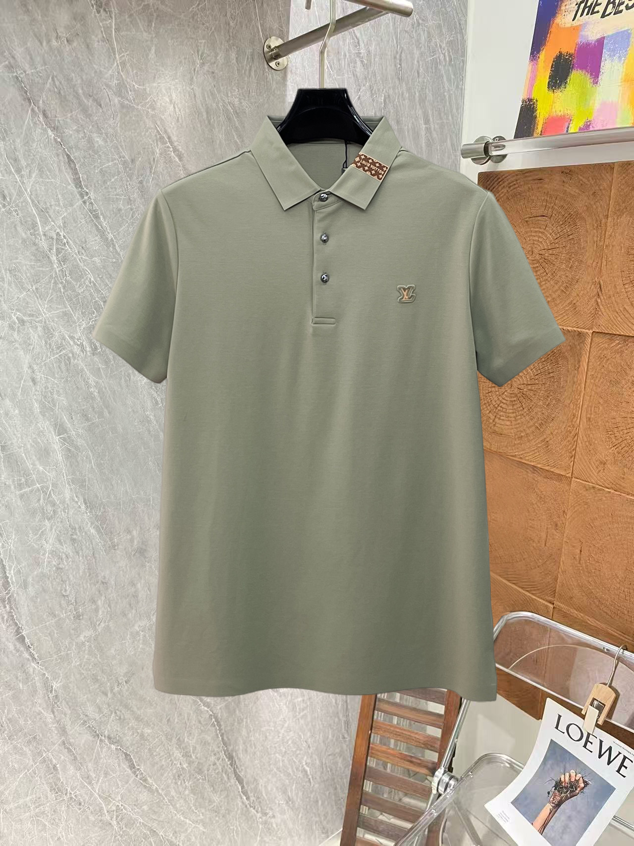Louis Vuitton LV 高端商务 白领 单位人士必入单品 无痕压胶冰丝休闲商务短袖Polo 科技面料