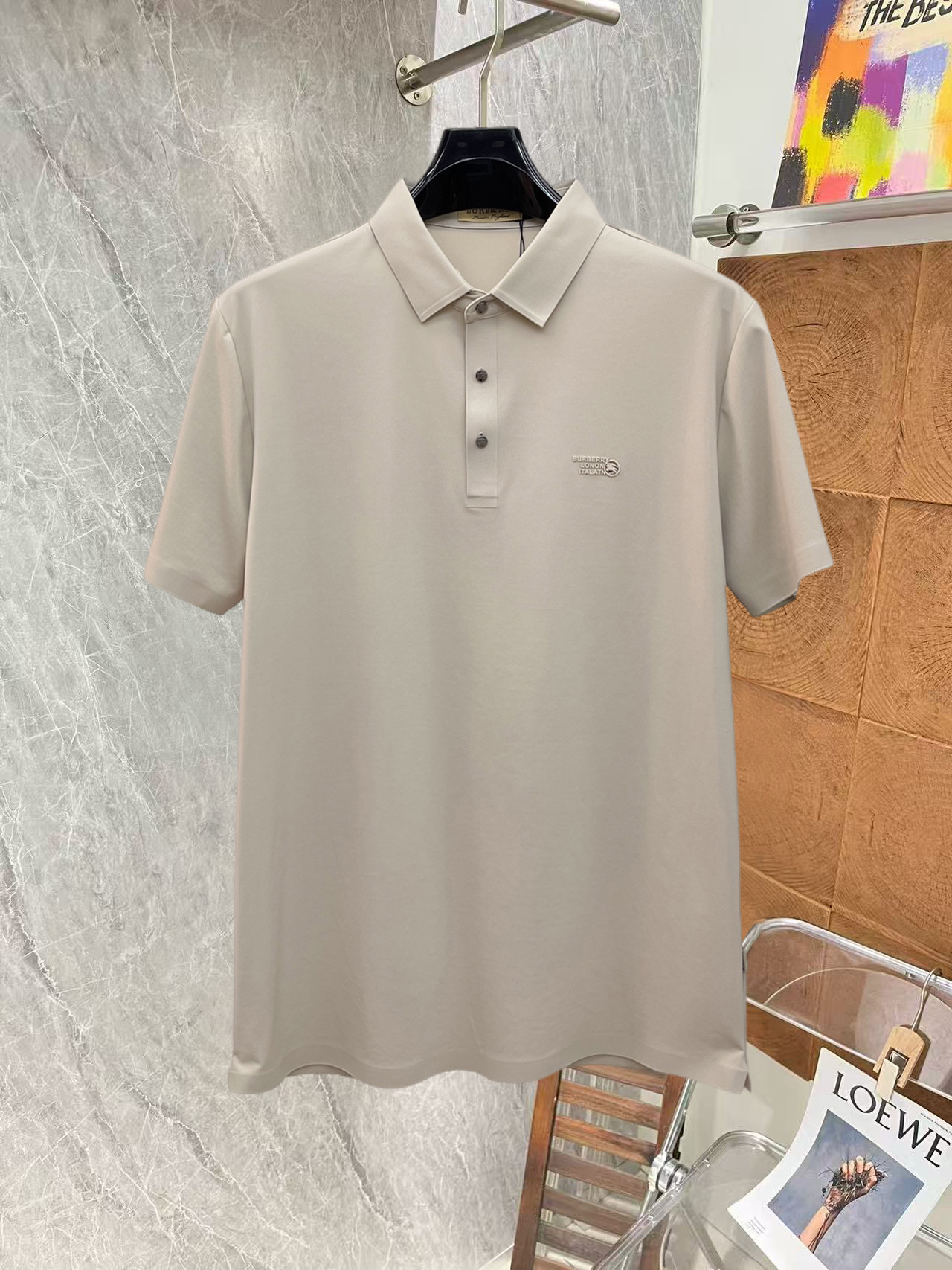 Burberry 巴宝莉 高端商务 白领 单位人士必入单品 无痕压胶冰丝休闲商务短袖Polo 科技面料