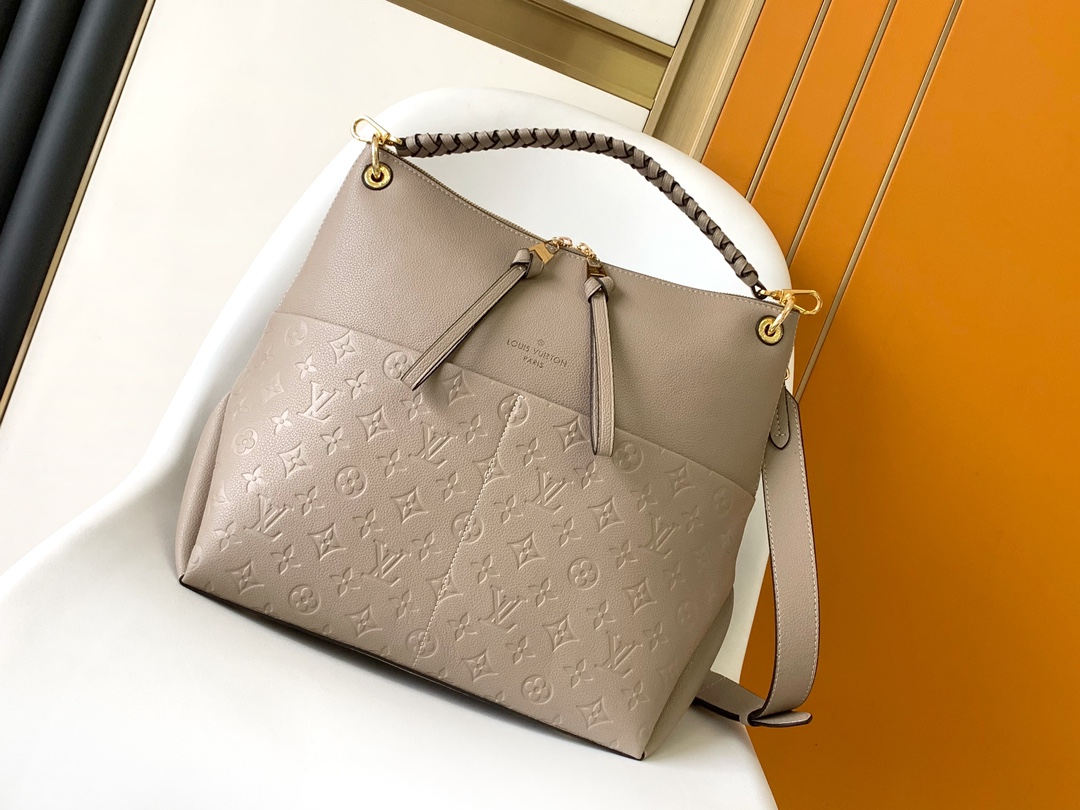 Louis Vuitton Handbags Tote Bags Black Weave Monogram Canvas Fashion M45522