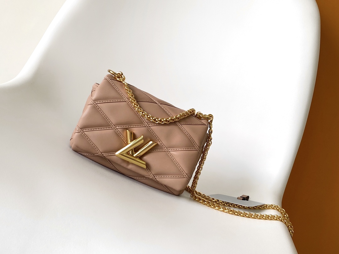Louis Vuitton Bags Handbags Black Orange Pink White Cowhide Sheepskin LV Twist Chains M82752