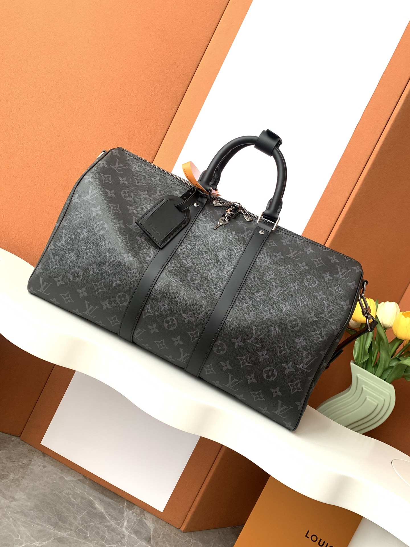 Louis Vuitton LV Keepall Sacs De Voyage Tout en acier M40569