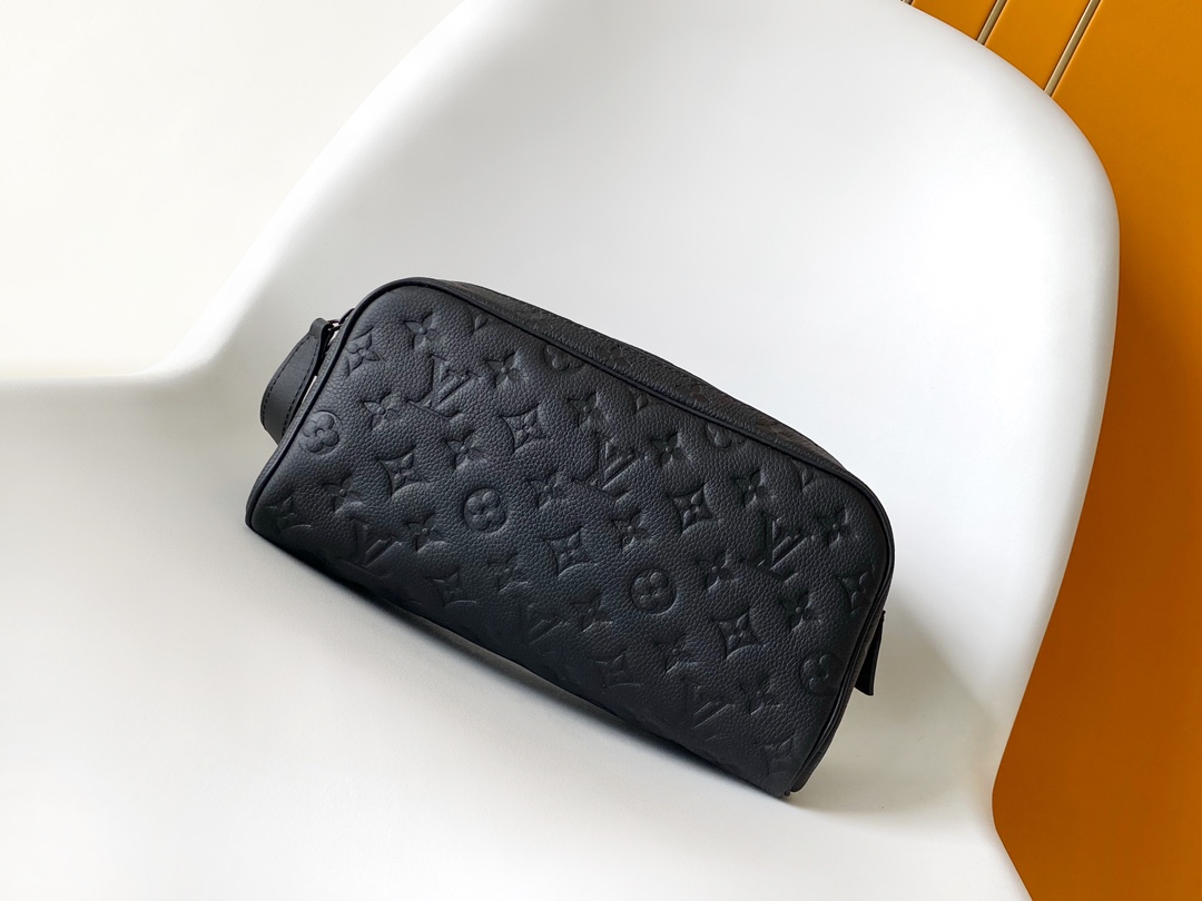 Louis Vuitton Dopp Kit Black Taurillon Monogram Leather Toiletry Bag 1 Louis Vuitton Dopp Kit Black Taurillon Monogram Leather Toiletry Bag