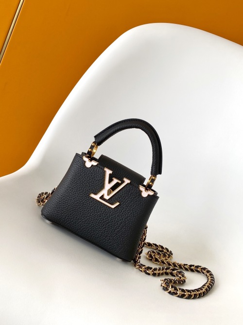 Louis Vuitton Capucines Mini Black Taurillon Leather with Gold Hardware 1 Louis Vuitton Capucines Mini Black Taurillon Leather with Gold Hardware