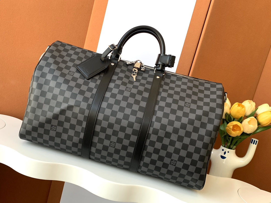 Keepall 50 旅行袋【特级加强版】型号： N41416皮料： 是意大利A级皮料五金： 采用进口A
