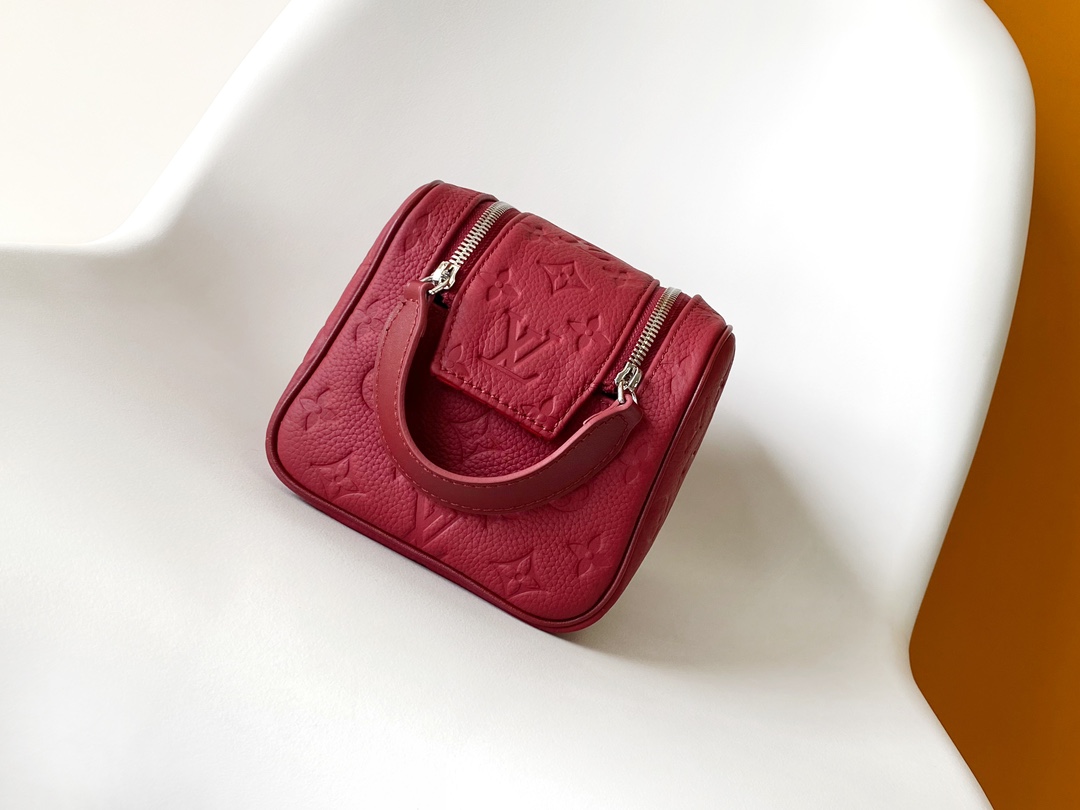 Louis Vuitton Dopp Kit Taurillon Monogram Leather Travel Pouch, Red 2 i1732165226 1945 6