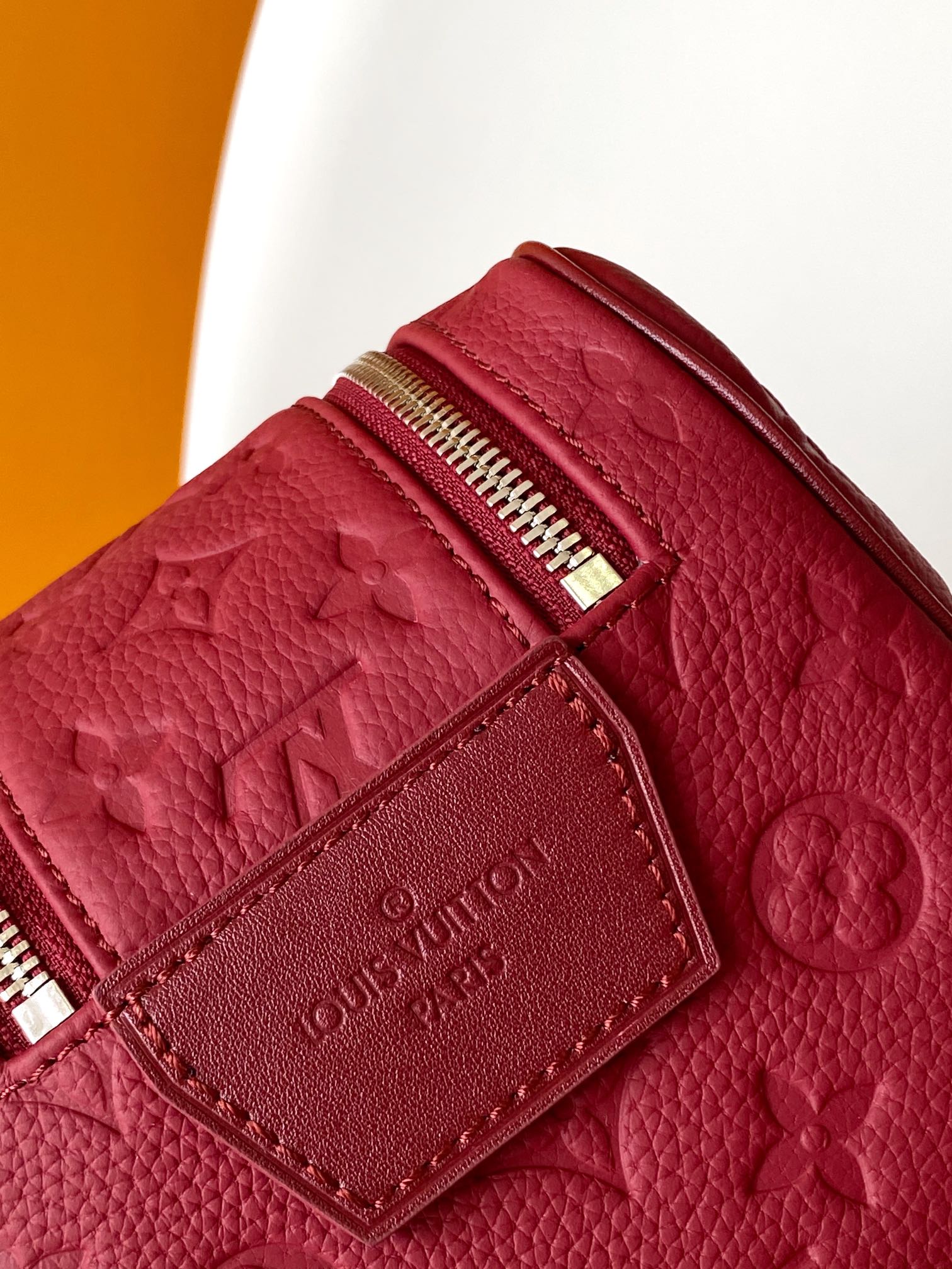 Louis Vuitton Dopp Kit Taurillon Monogram Leather Travel Pouch, Red 6 i1732165226 4058 0