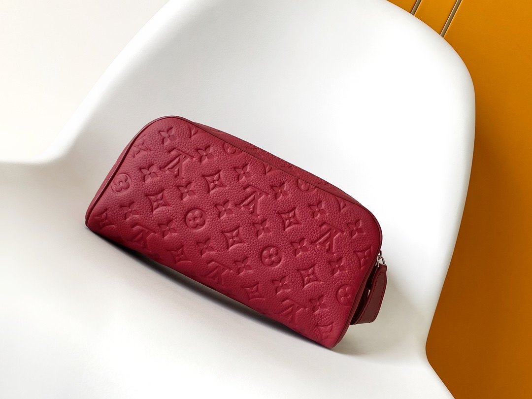 Louis Vuitton Dopp Kit Taurillon Monogram Leather Travel Pouch, Red 3 i1732165226 5938 5