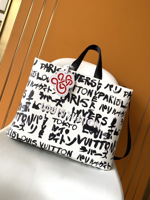 Louis Vuitton Shopper Tote Bag - Damier Canvas, Medium Size 1 Louis Vuitton Shopper Tote Bag - Damier Canvas, Medium Size