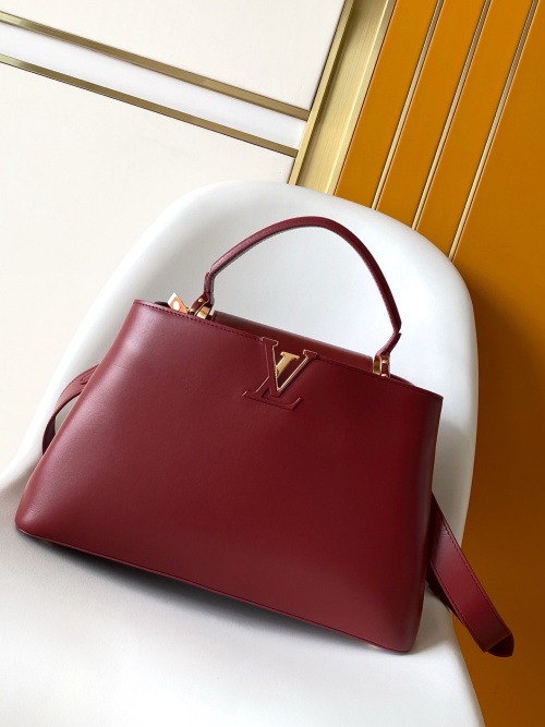 Louis Vuitton Capucines Souple Large Satchel Bag in Red Taurillon Leather 1 Louis Vuitton Capucines Souple Large Satchel Bag in Red Taurillon Leather