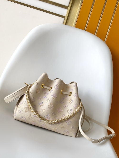 Louis Vuitton Bella Bucket Bag Monogram Perforated Leather with Chain 1 Louis Vuitton Bella Bucket Bag Monogram Perforated Leather with Chain