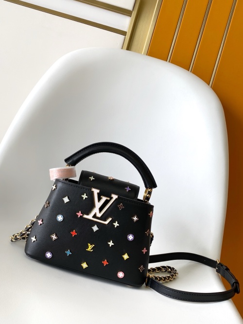 Louis Vuitton Capucines Murakami Takashi Black Leather Top Handle Bag 1 Louis Vuitton Capucines Murakami Takashi Black Leather Top Handle Bag
