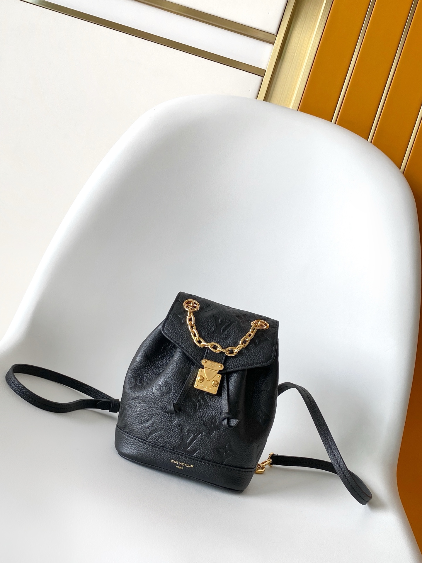 LOUIS VUITTON Black Nano Noe Backpack