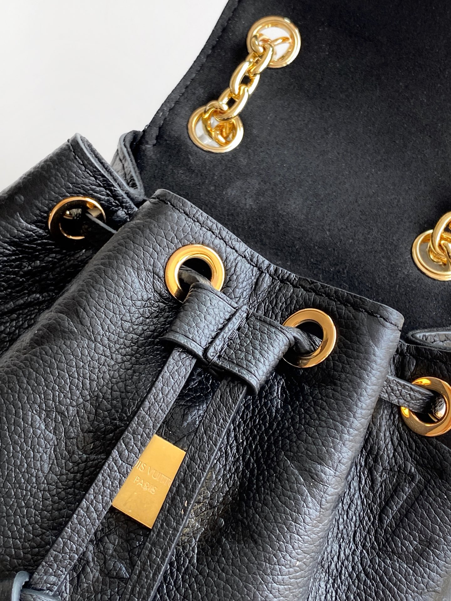 LOUIS VUITTON Black Nano Noe Backpack