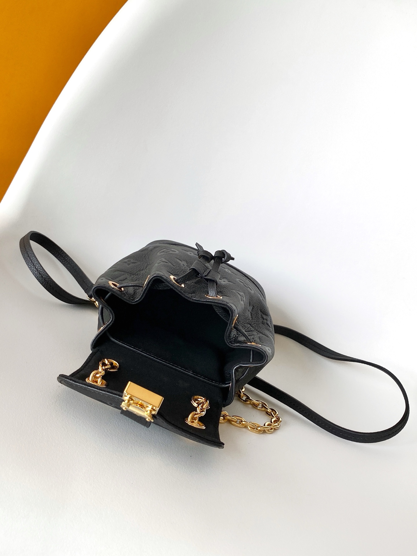 LOUIS VUITTON Black Nano Noe Backpack