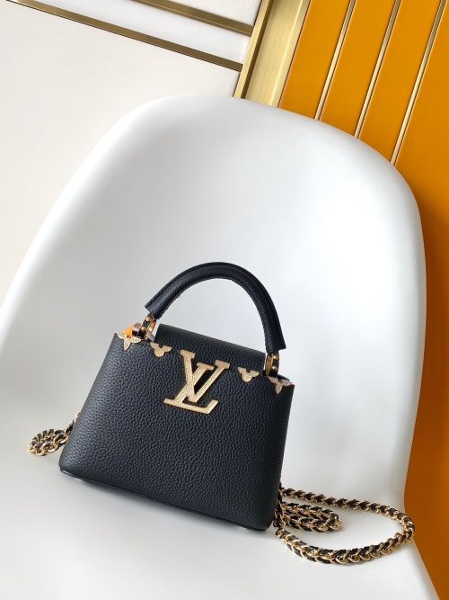 Louis Vuitton Capucines BB Black Taurillon Leather Top Handle Crossbody Bag 1 Louis Vuitton Capucines BB Black Taurillon Leather Top Handle Crossbody Bag
