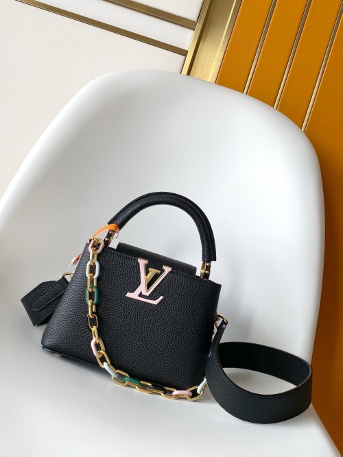 Louis Vuitton Capucines BB Black Taurillon Leather Top Handle Bag 1 Louis Vuitton Capucines BB Black Taurillon Leather Top Handle Bag