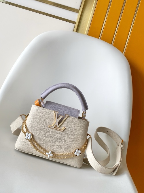 Louis Vuitton Capucines Nano Taurillon Leather Handbag with Chain - Stylish & Chic 1 Louis Vuitton Capucines Nano Taurillon Leather Handbag with Chain - Stylish & Chic