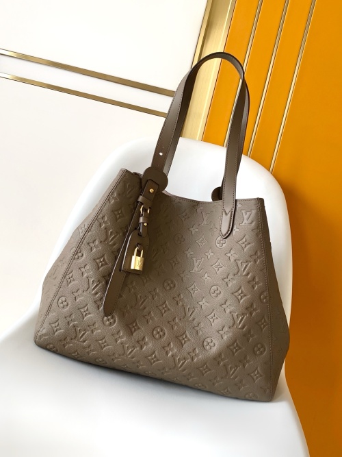 Louis Vuitton All In One MM Handbag Monogram Empreinte Leather Grey M25888 1 Louis Vuitton All In One MM Handbag Monogram Empreinte Leather Grey M25888
