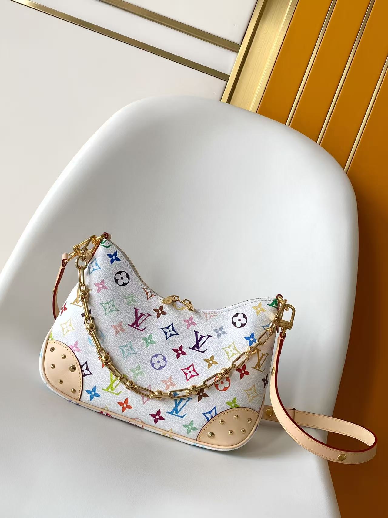 Louis Vuitton M27790 村上隆合作系列Boulogne 手袋取材 Monogram 帆布