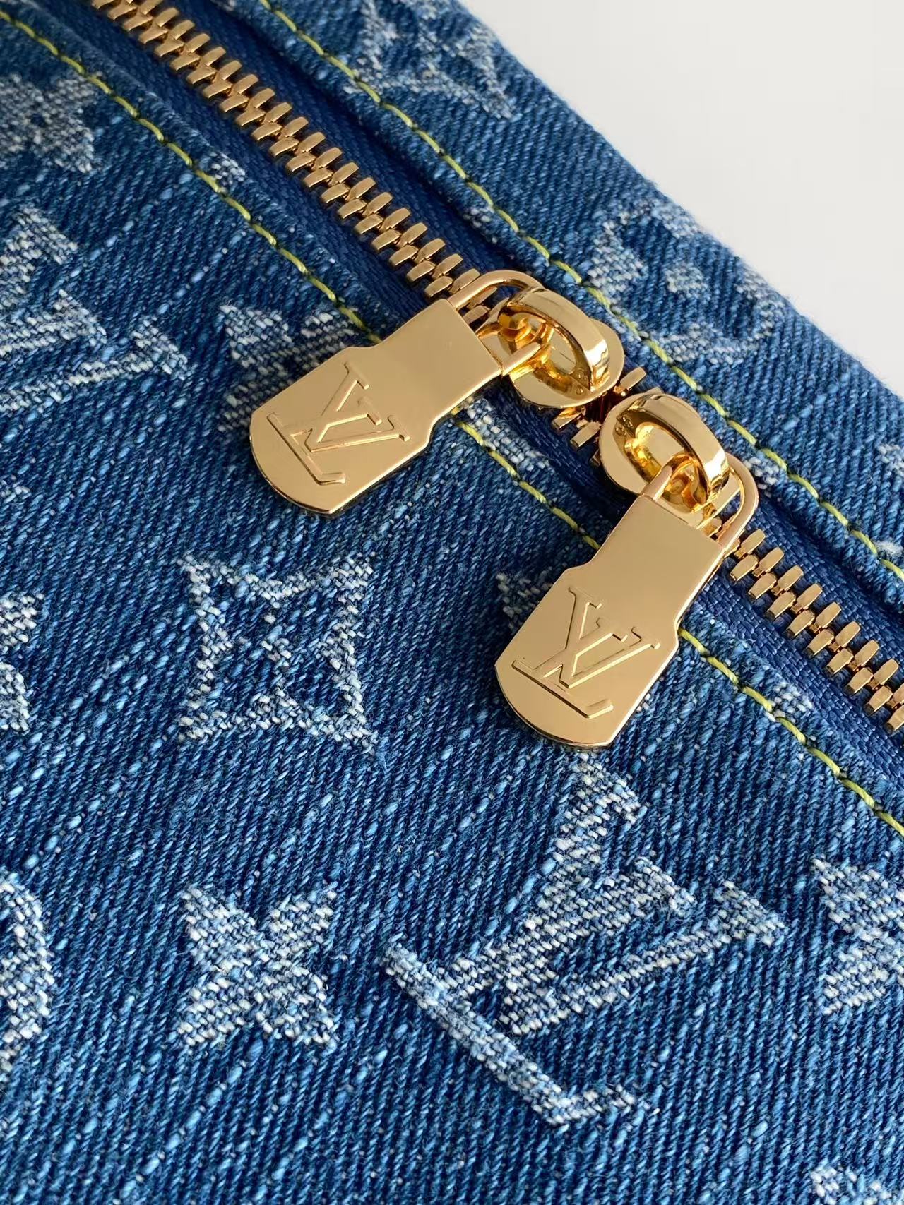 Louis Vuitton 新款【NICE 迷你化妆包手袋】M27946 蓝色丹宁牛仔